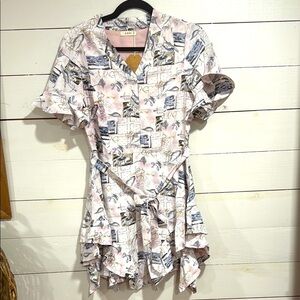 Watercolor Vacation / Travel Enthusiasts Mini Dress